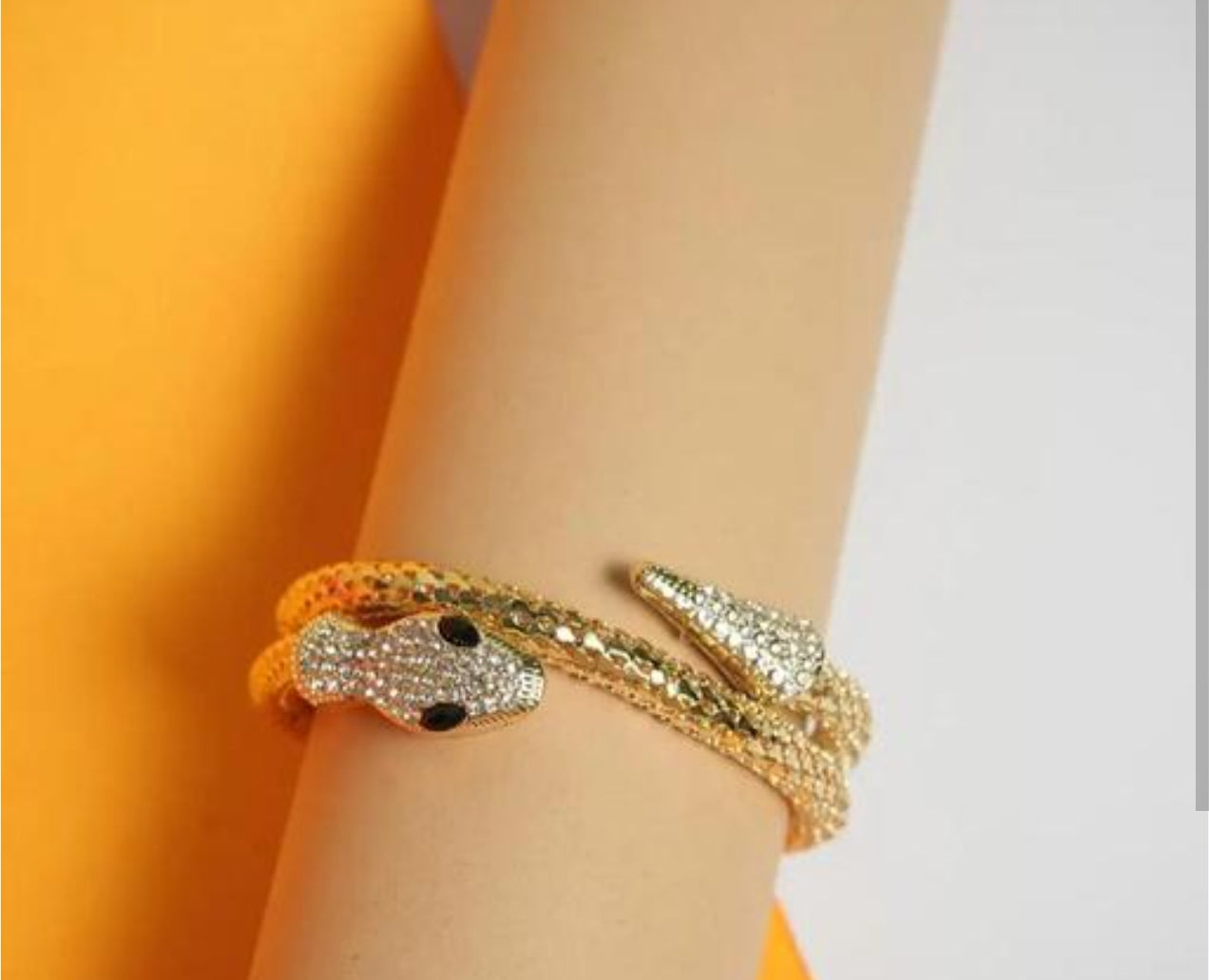 Premium gold plated snake spiral bracelet product code B19