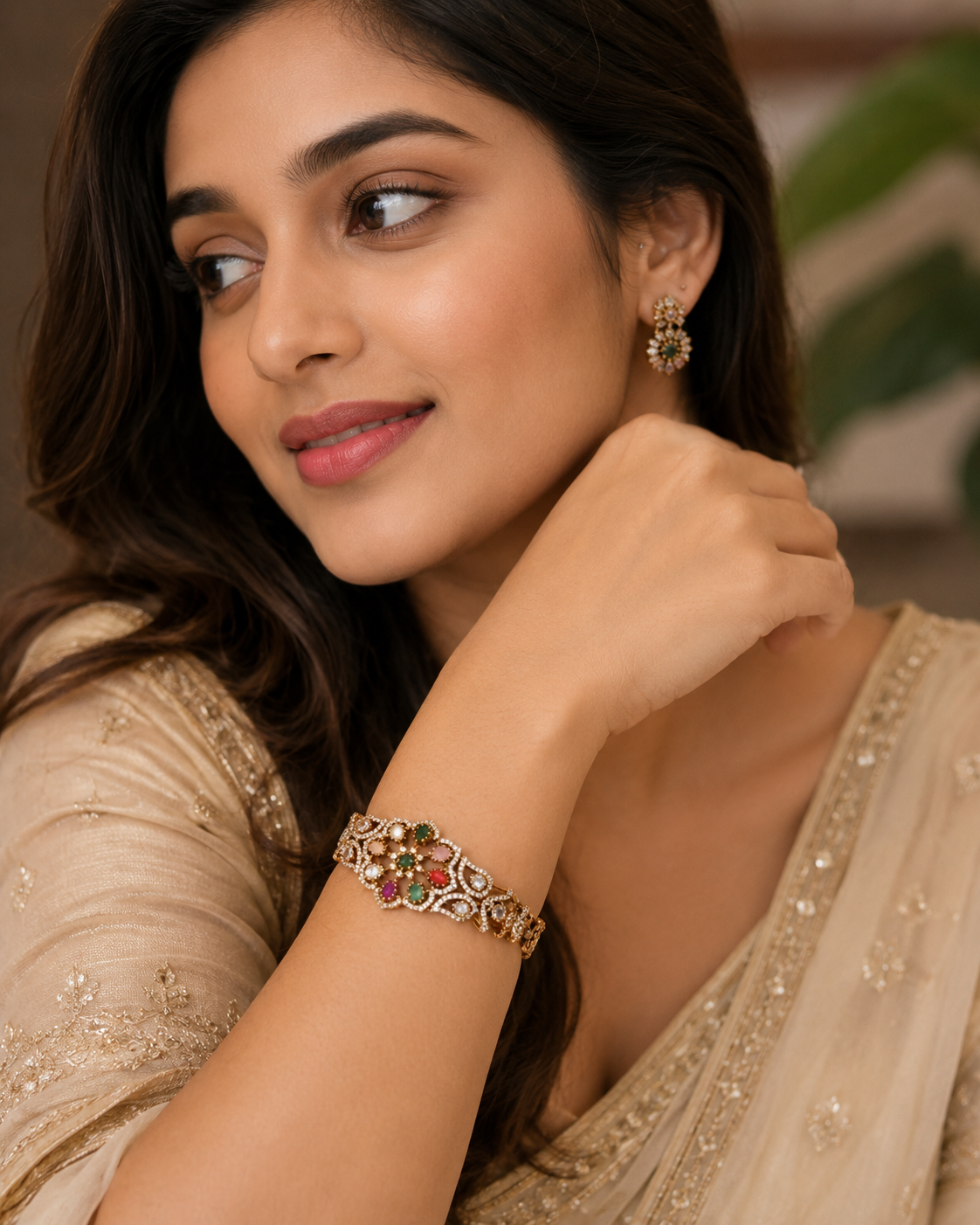 Premium ad navaratna openable bracelet product code B12