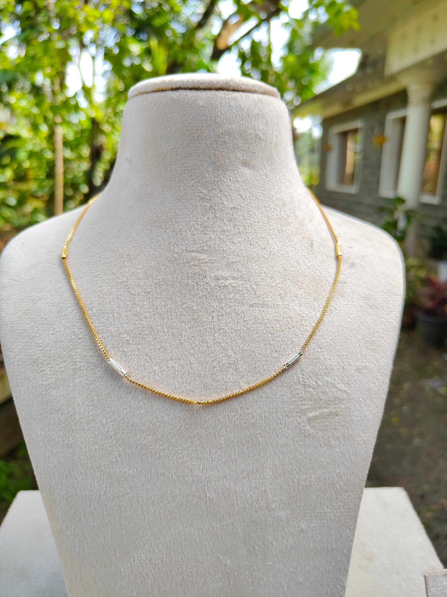 Premium daily wear two tone 6pidi chain