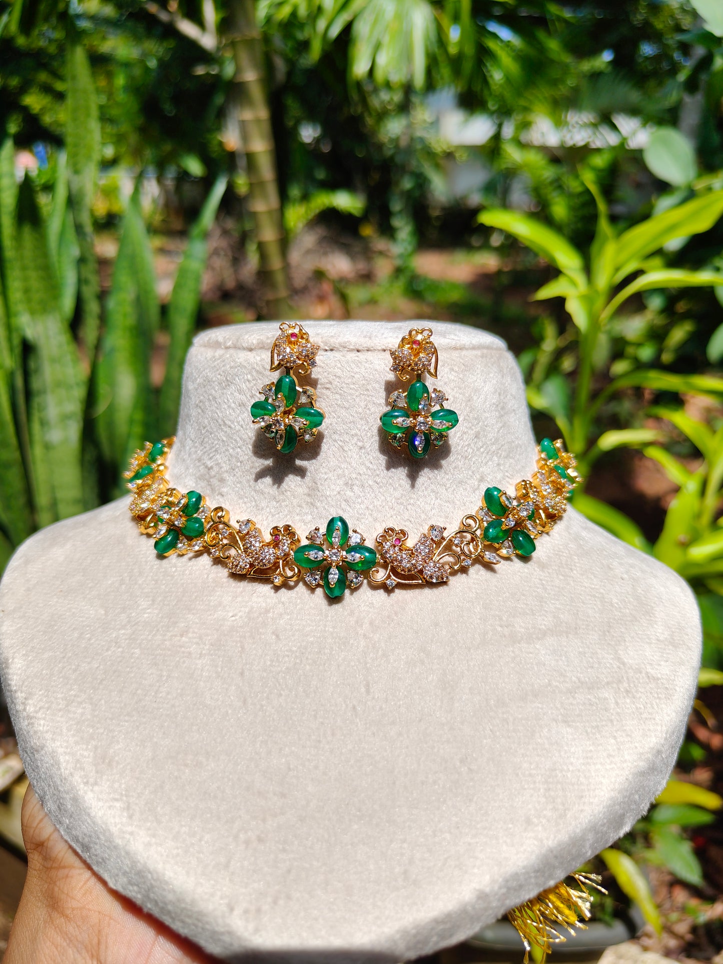 Premium ad designer peacock pattern necklace product code N02