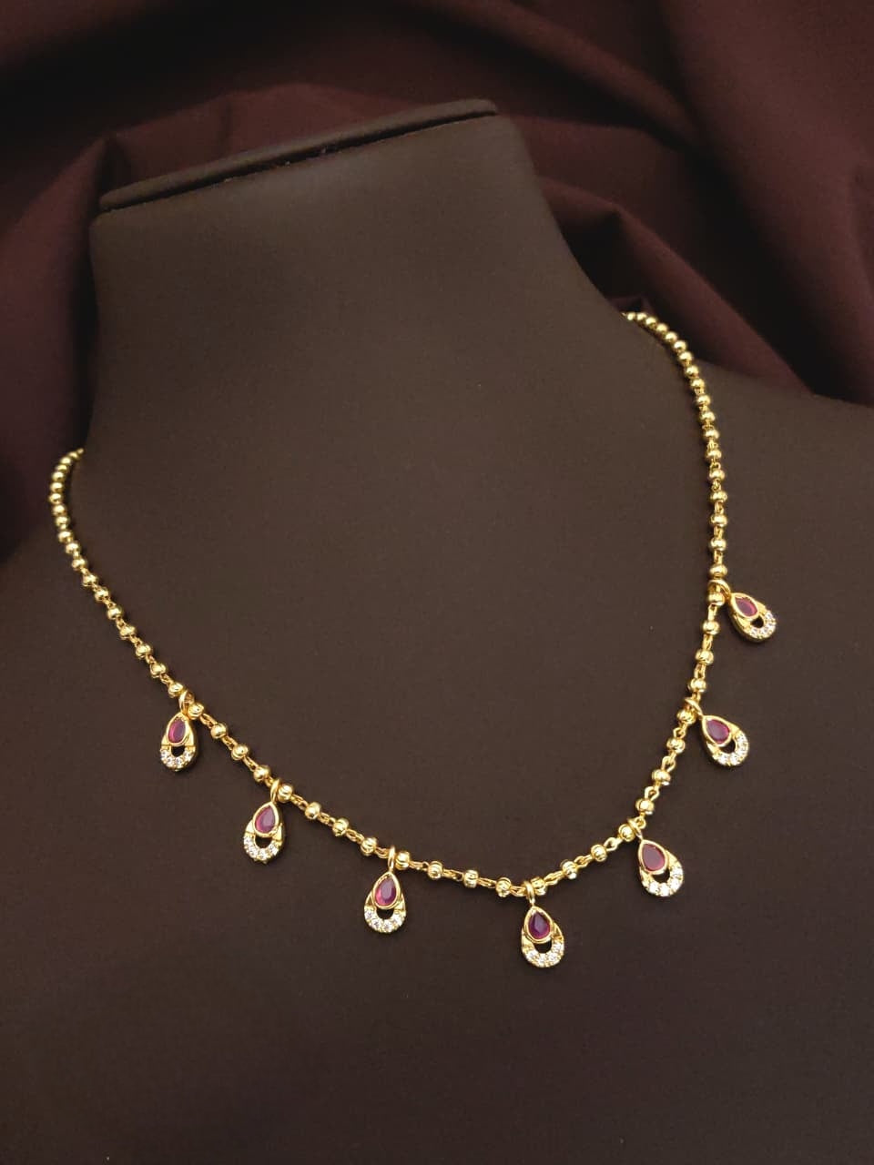 Premium ruby charm pendant hanging necklace product code G151