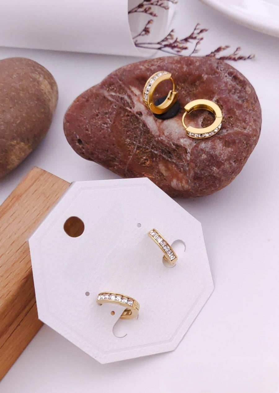 Tendy fashion stainless steel hoop earings product code E06