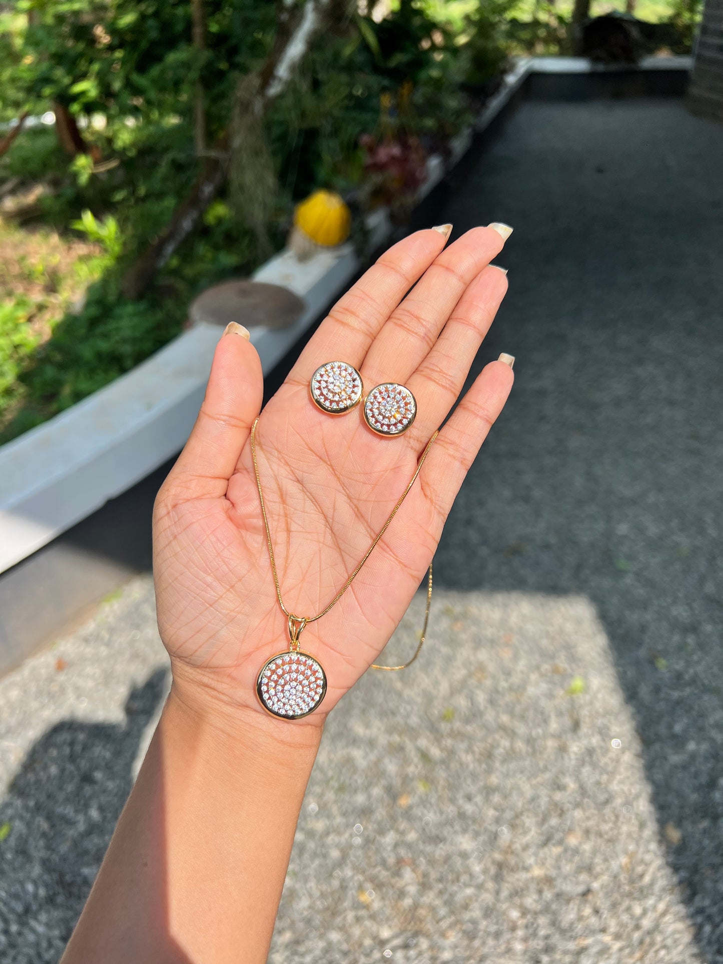 Premium daimond finish pendant set product code 53