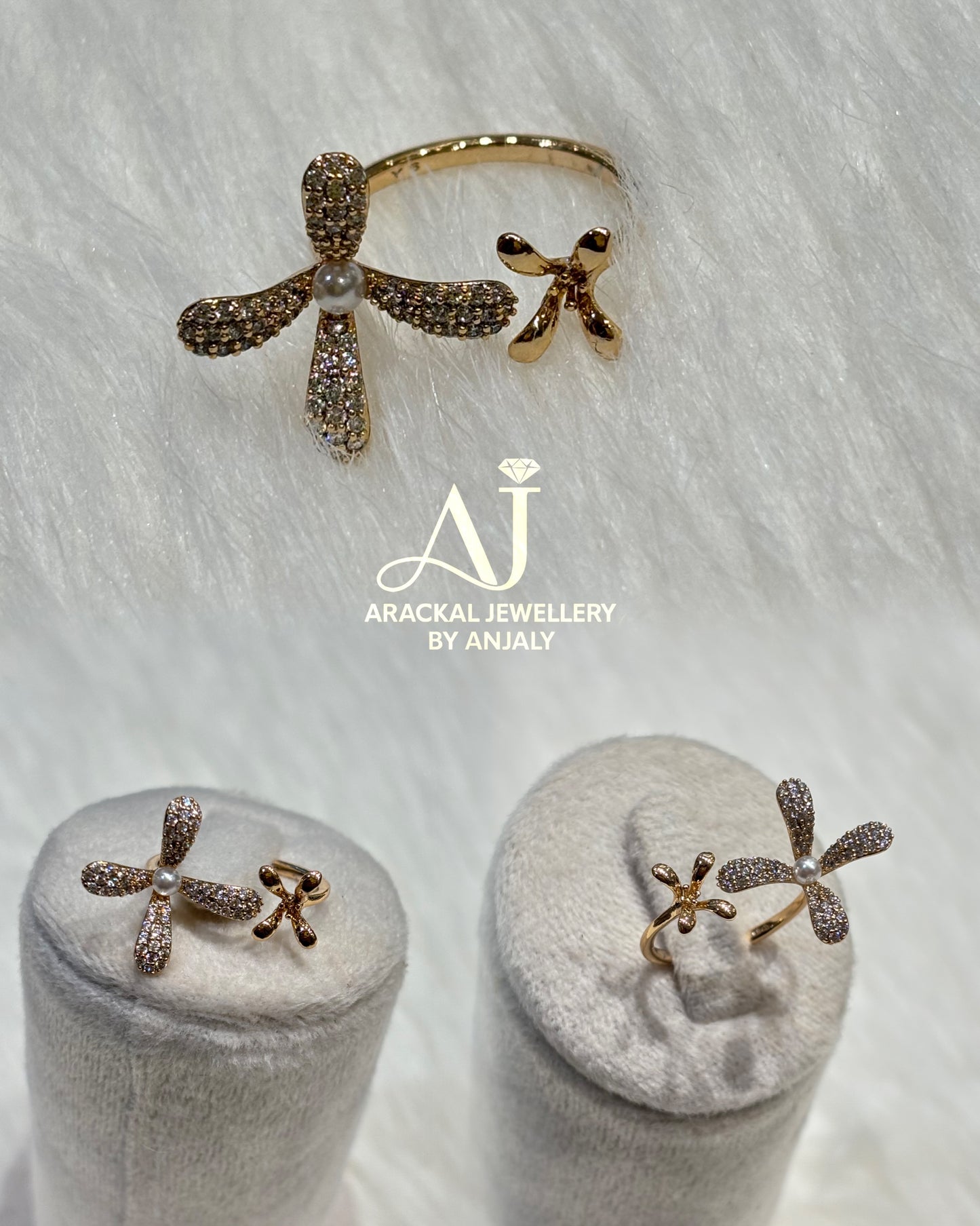 Premium 18k gold plated cz ring product code R05