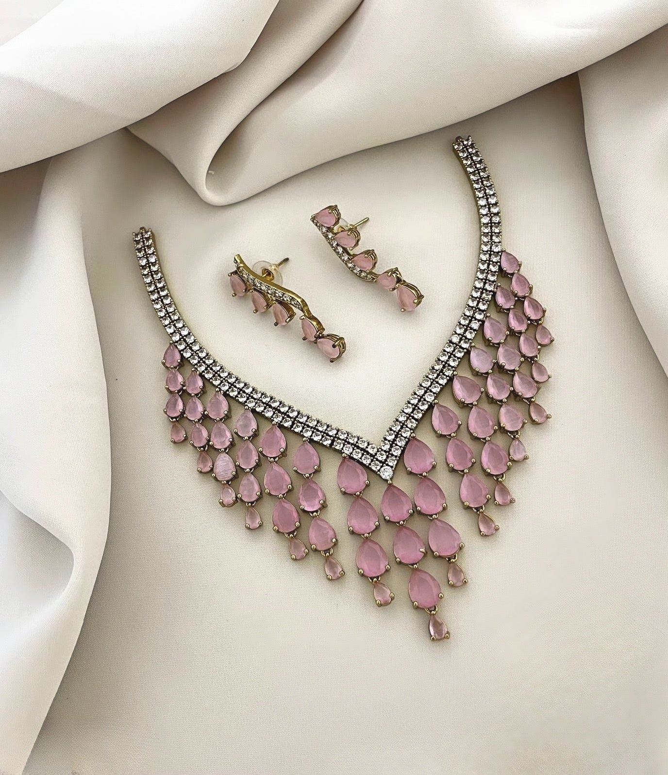 Premium stunning bridal statement ad necklace product code 735