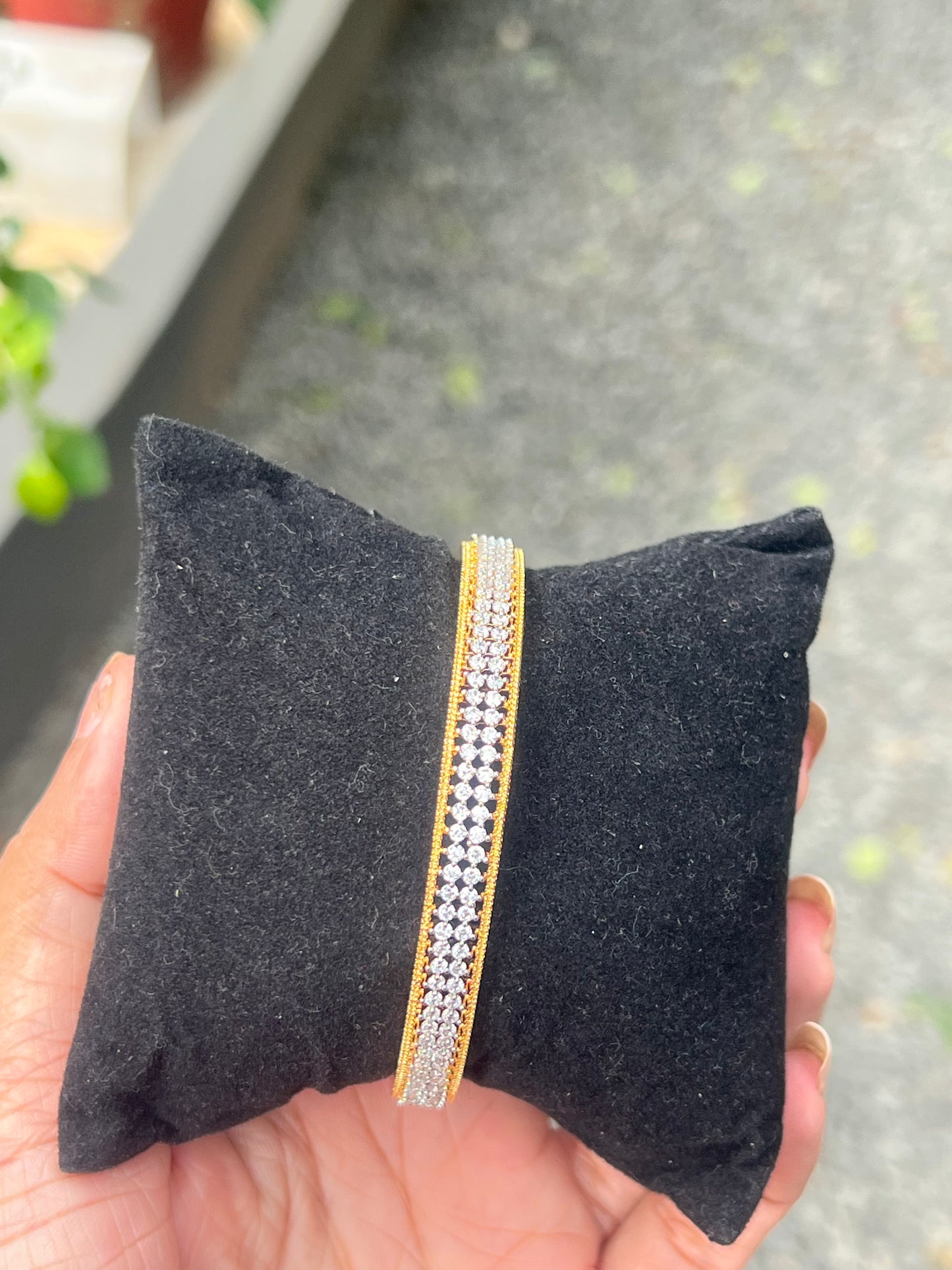 Premium party wear diamond finish bangle product code B128