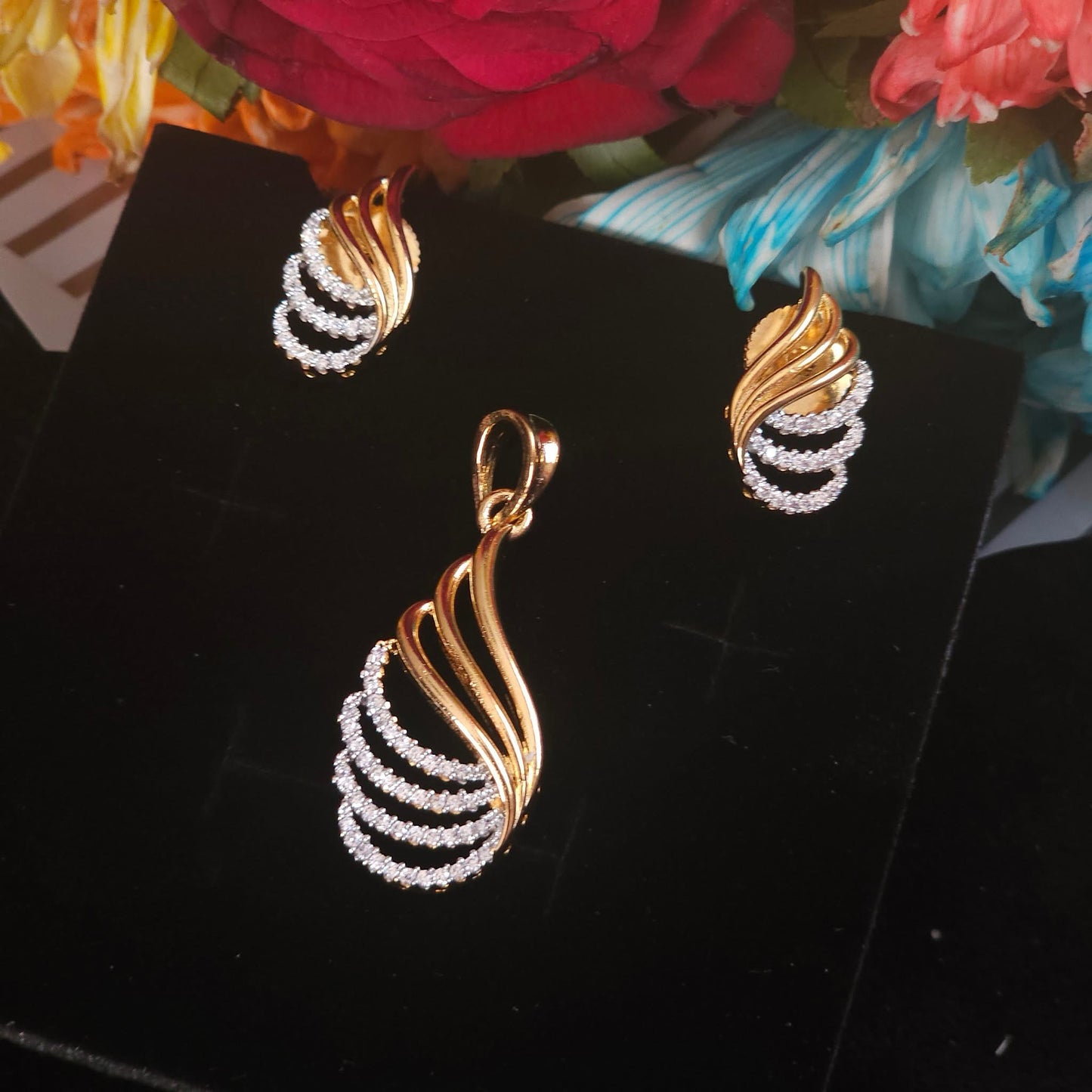 Premium Diamond replica pendant set product code 120