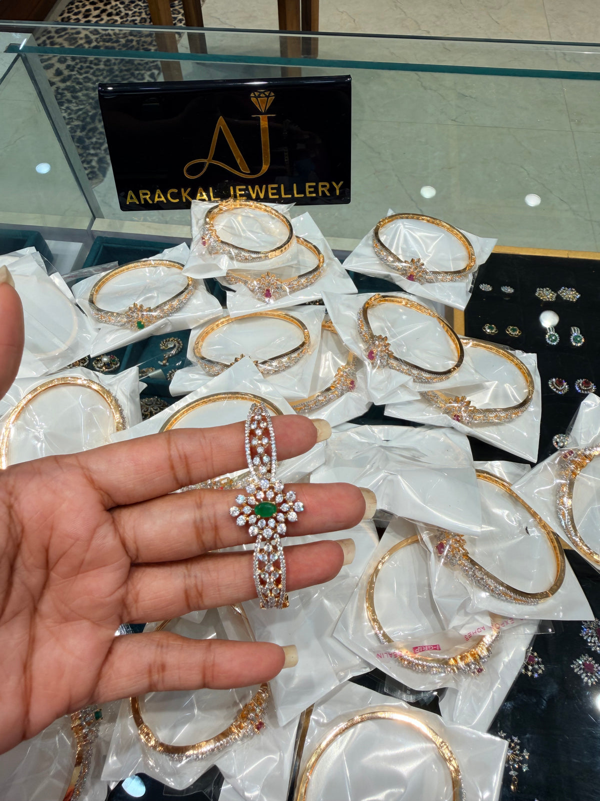 Premium diamond finish party wear openable bracelet product code B247