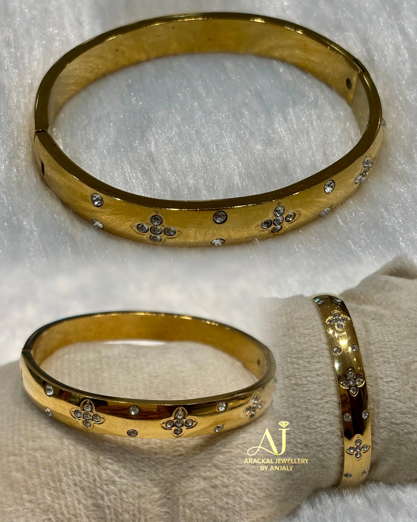 Premium daily wear anti tarnish openable bracelet product code B73