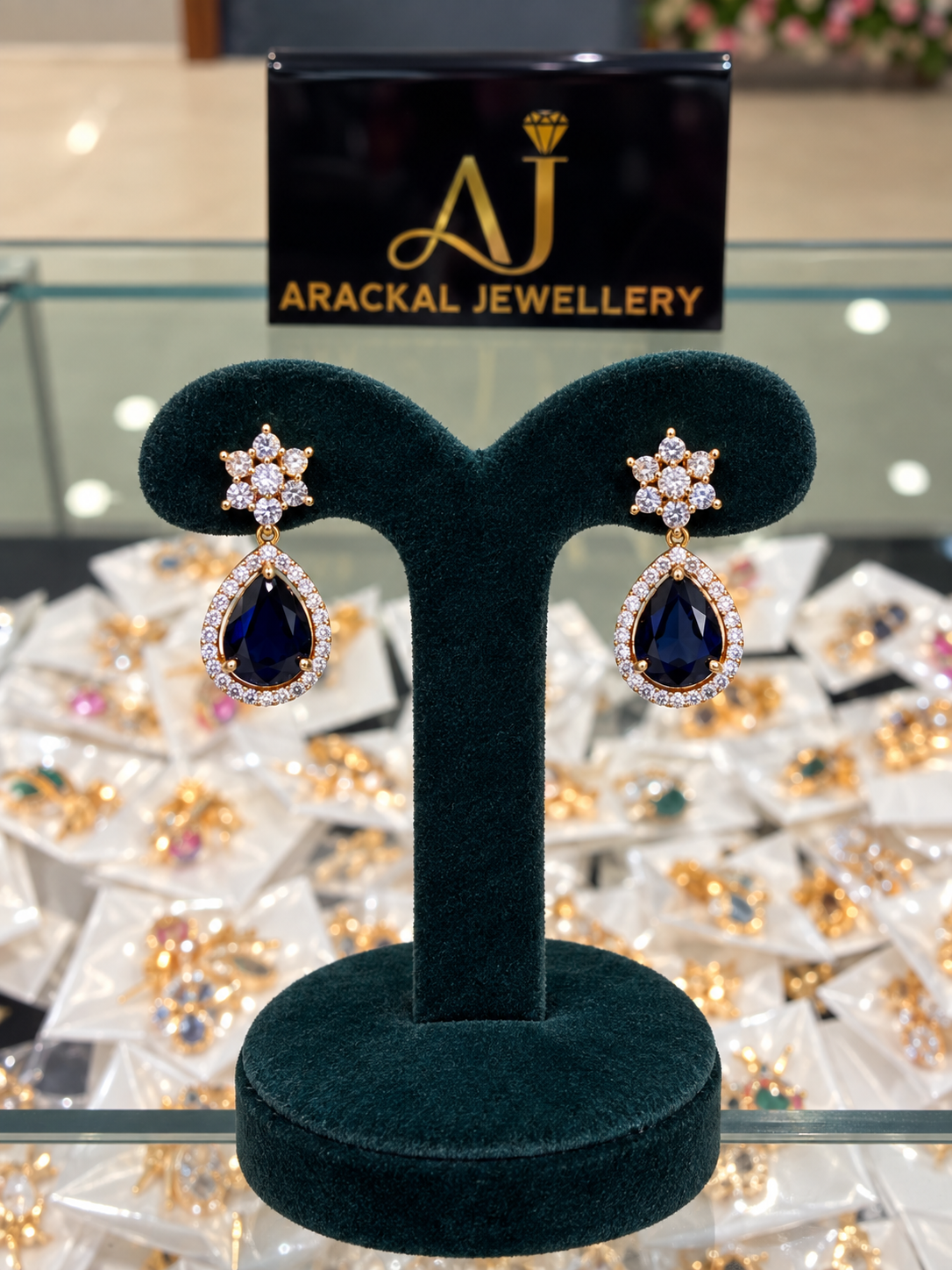 Premium diamond finish earrings product code E236