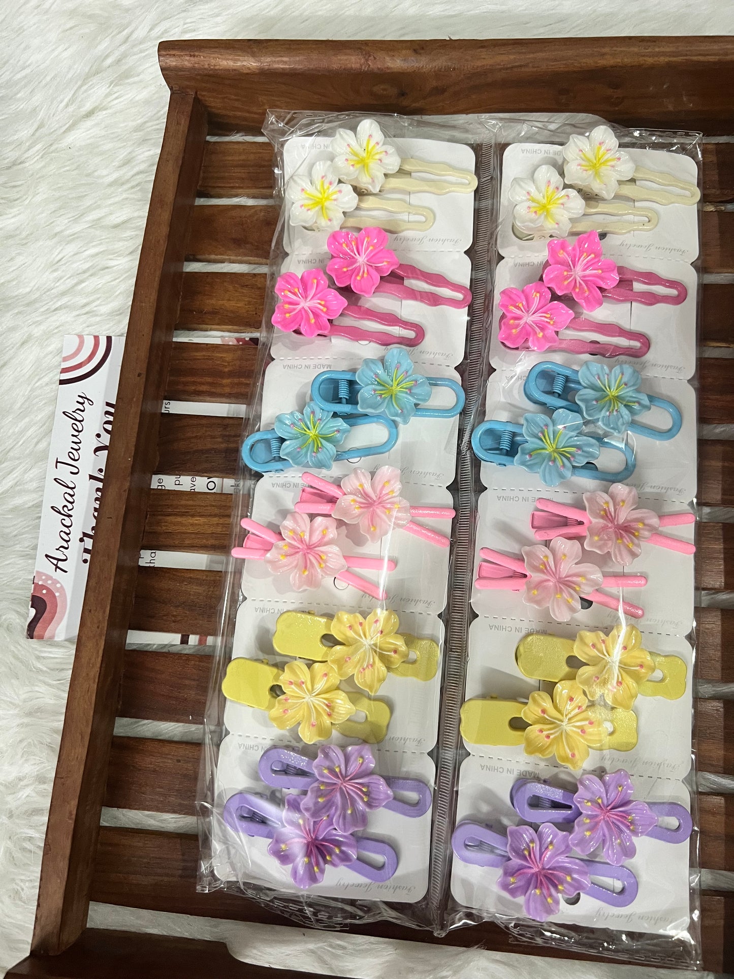 Realistic flower hair clips product code 1025