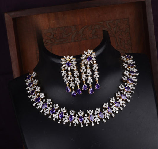 Premium daimond finish stunning ad necklace product code 808