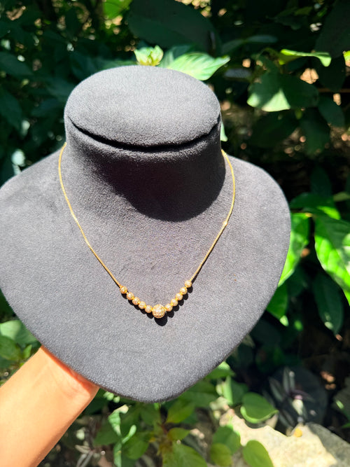 Premium gold plated daily wear ball necklace Product code G164
