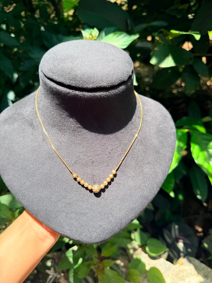 Premium gold plated daily wear ball necklace Product code G164