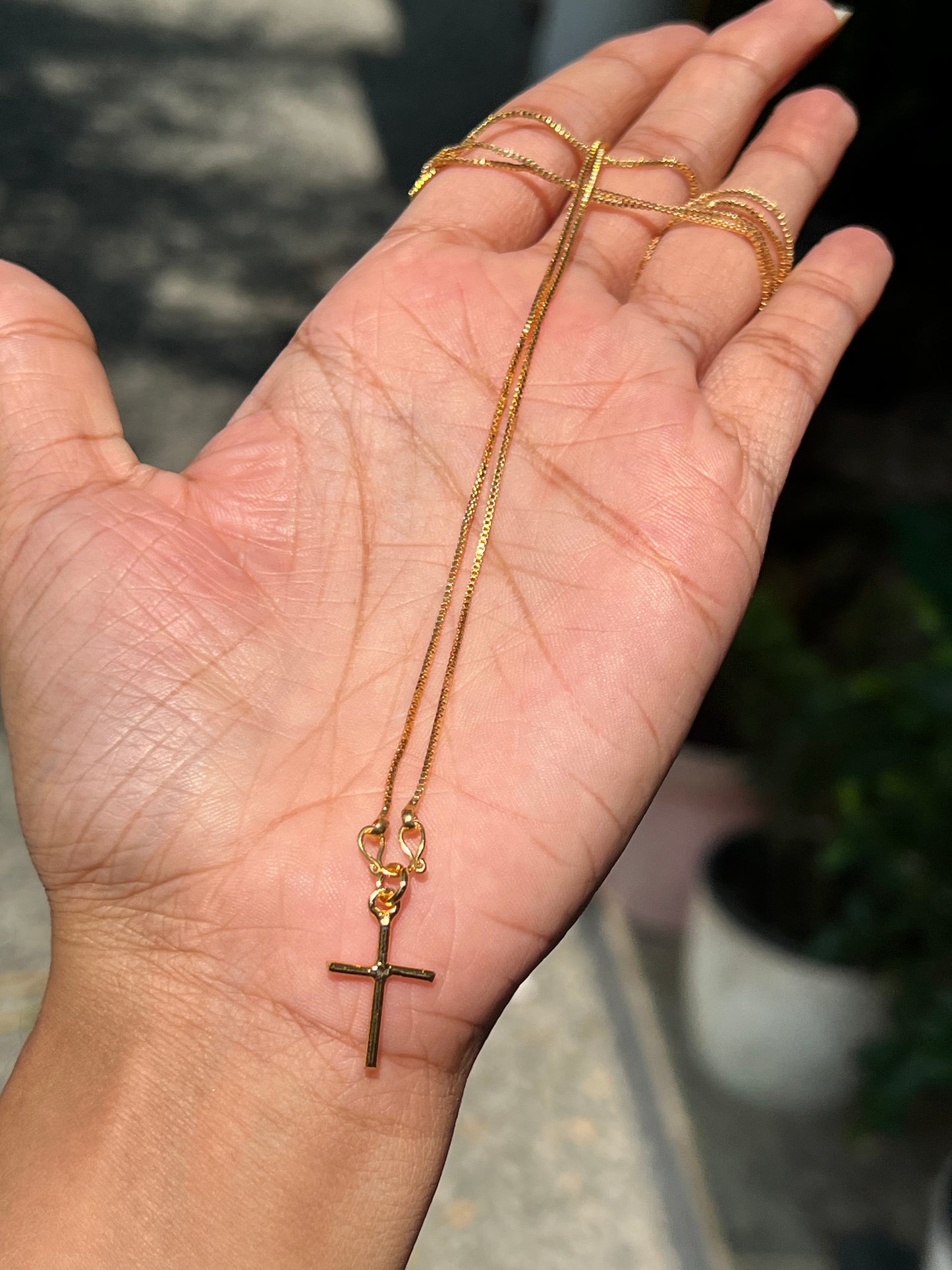 Daily wear gold plated cross pendant chain product code G17