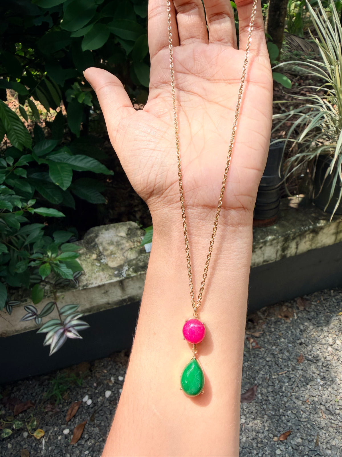 Premium quality precious stone necklace Product code AT43
