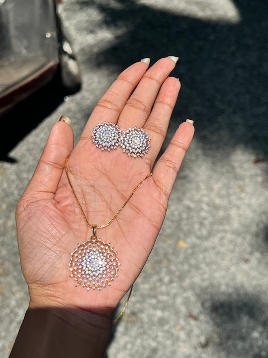 Premium daimond finish pendant chain set product code N382