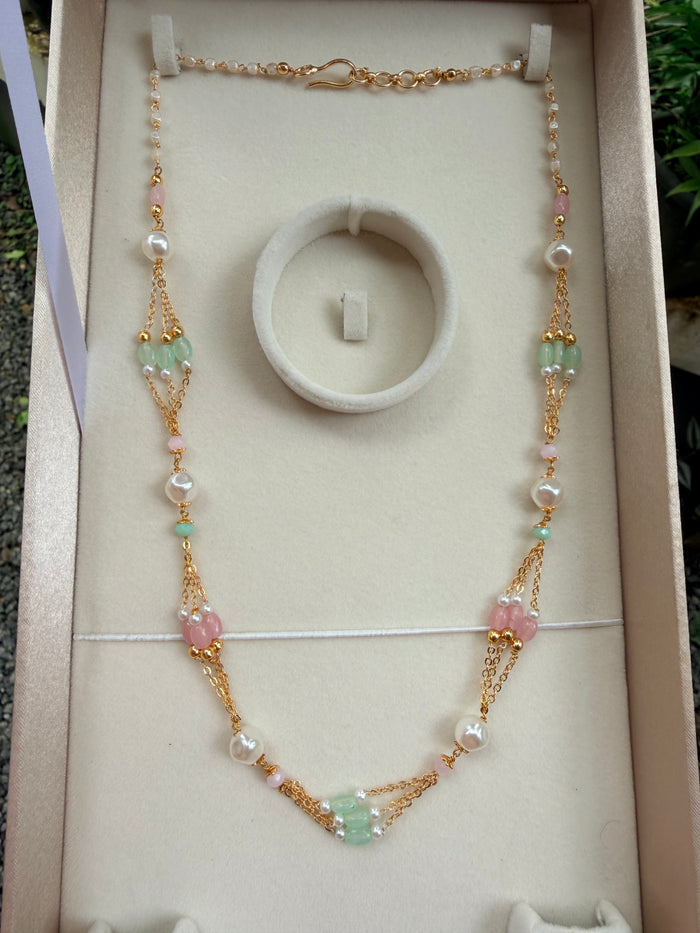 Premium quality layered pearl necklace