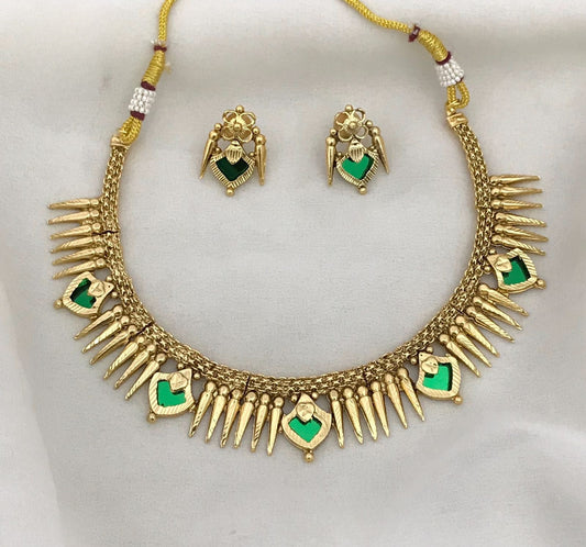 Fusion palakka mullamuttu necklace set product code 1286