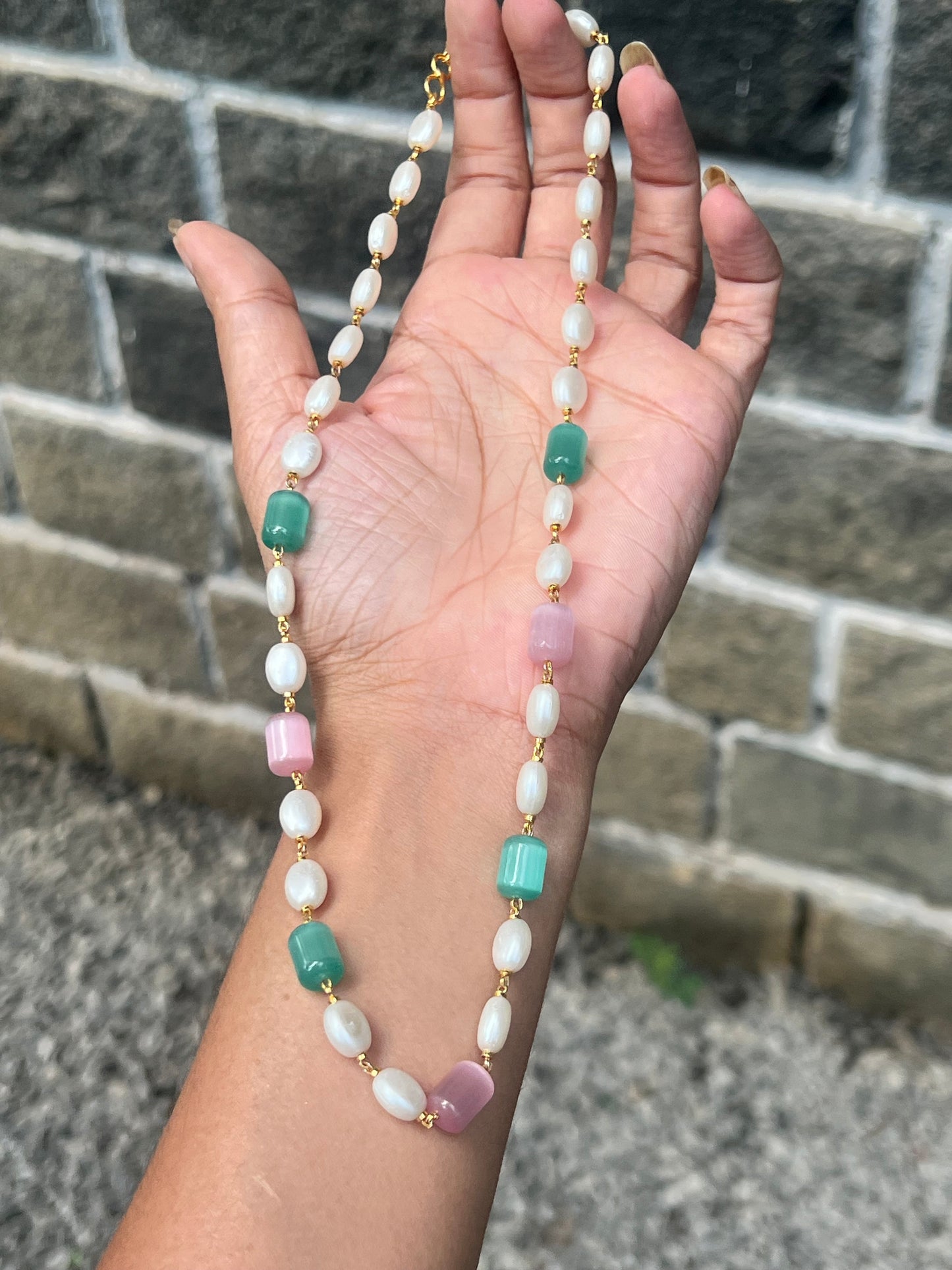 Premium quality pearl monalisa necklace product code P58