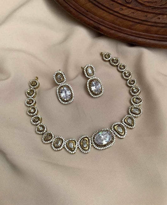 Premium jadau Kundan ad necklace product code 786