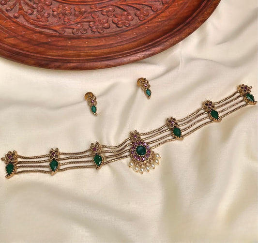 Premium Kerala traditional trending choker set product code 873