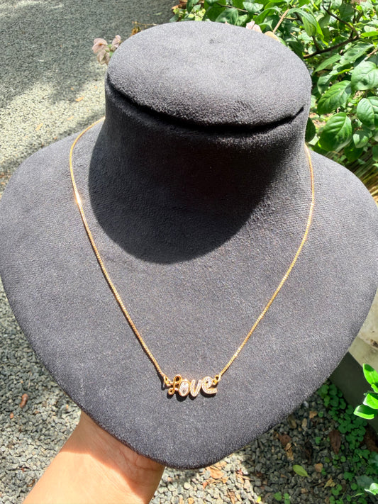 Premium gold plated daily wear love pendant chain product code G134