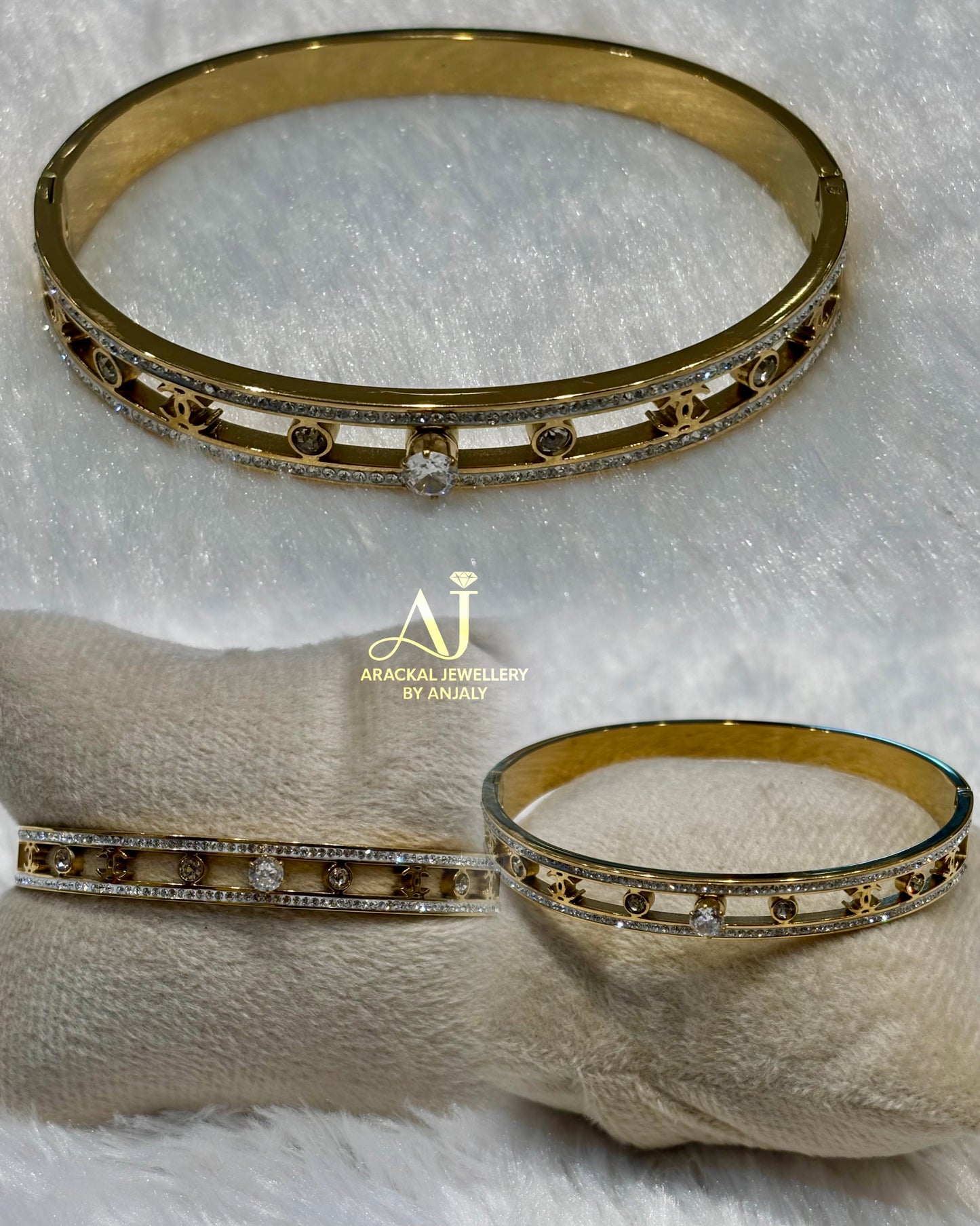 Premium daily wear anti tarnish openable bracelet product code B73