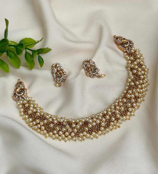 Most popular pearl lover necklace product code 597