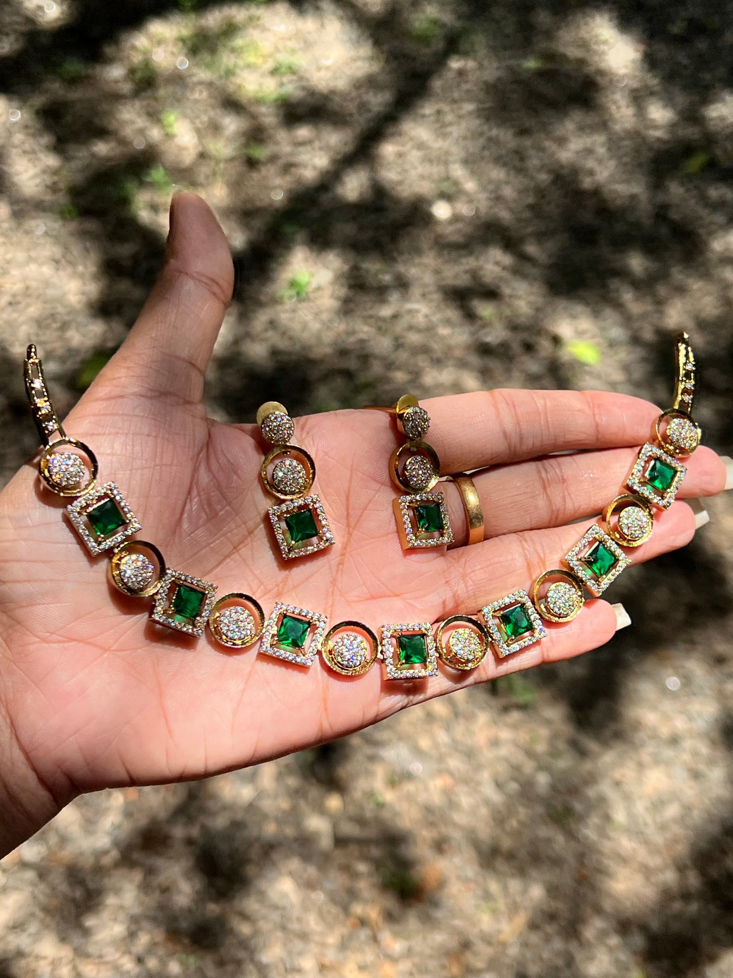 Classic square round ad necklace product code 415