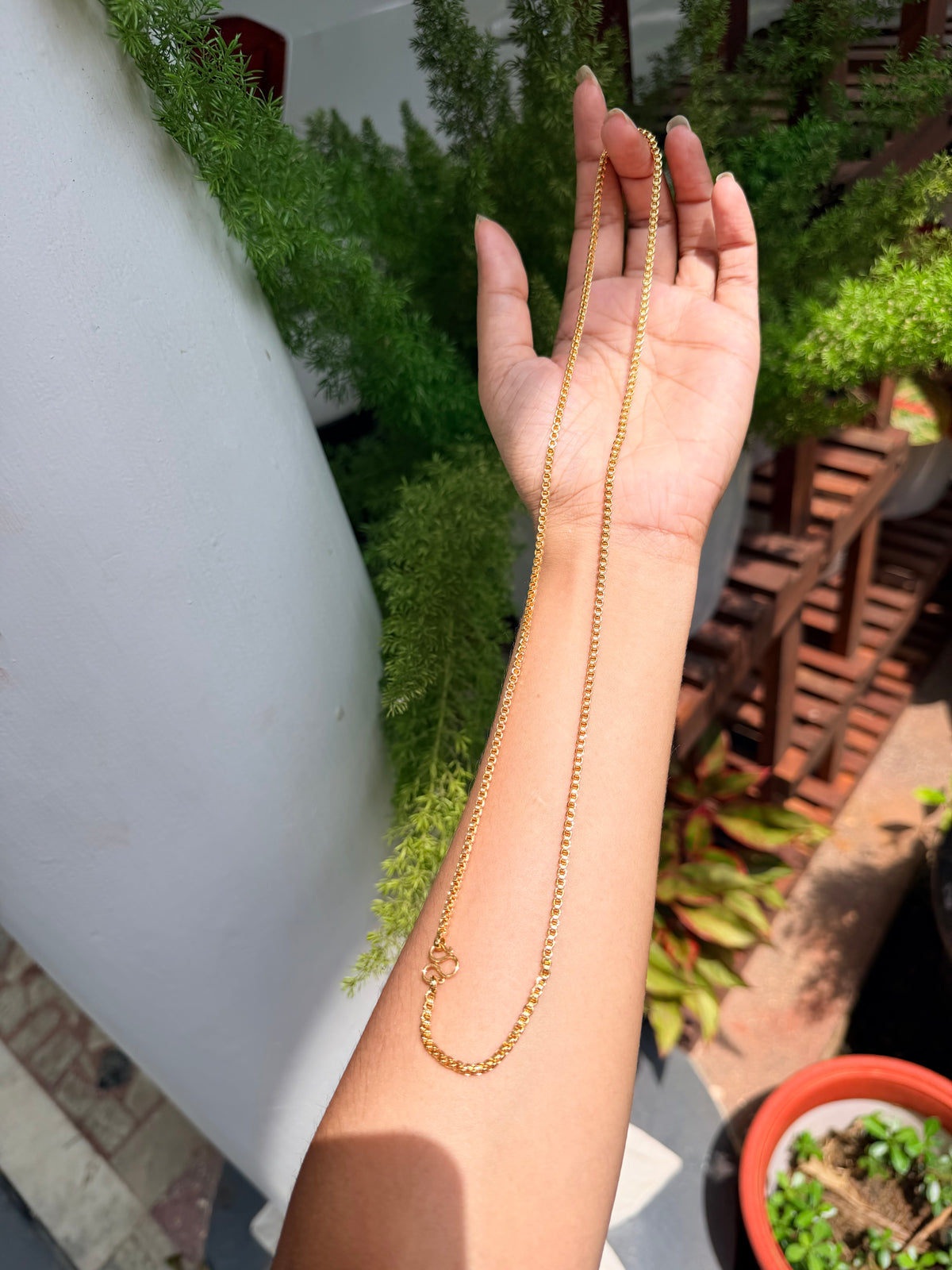 Premium gold plated daily wear 8 pidi thali chain product code G190