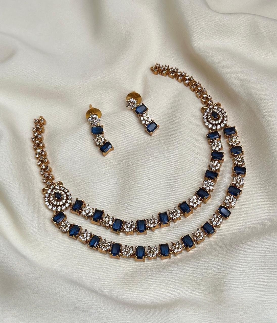 Premium 2layer ad floral necklace product code 856