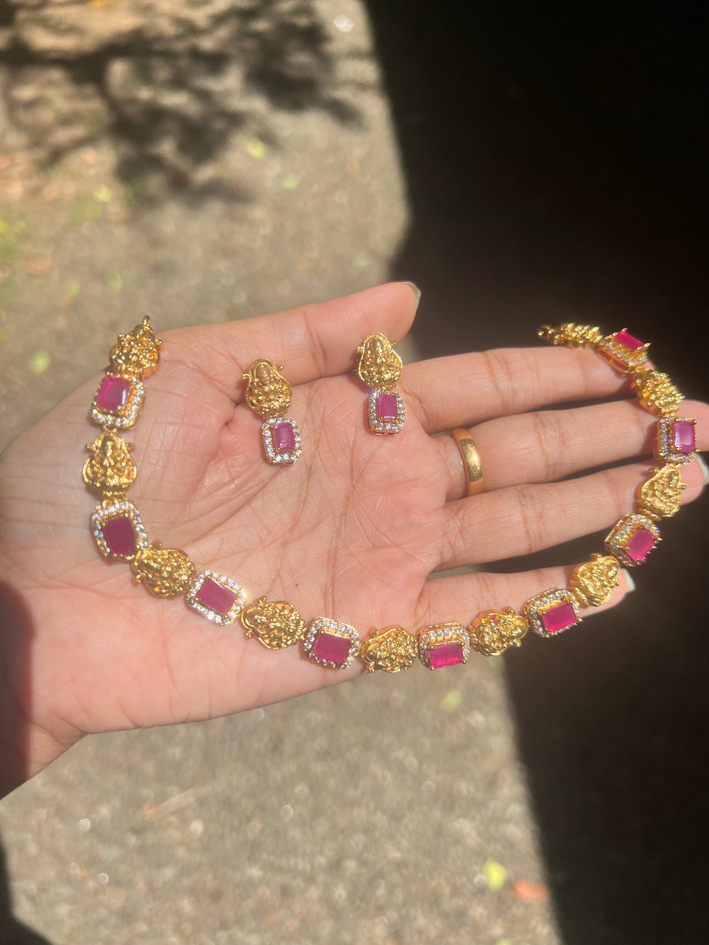 Premium ad Lakhmi necklace product code 1006