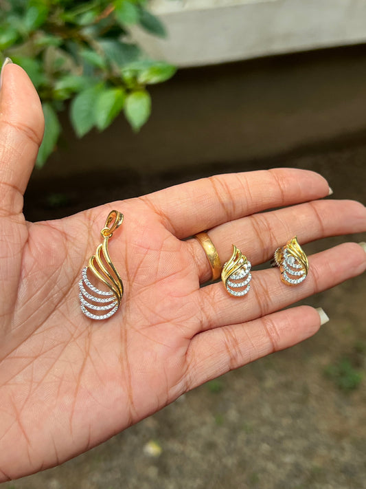 Premium Diamond replica pendant set product code 120