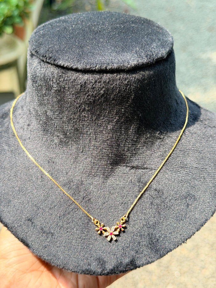 Premium gold plated daily wear necklace product code G186