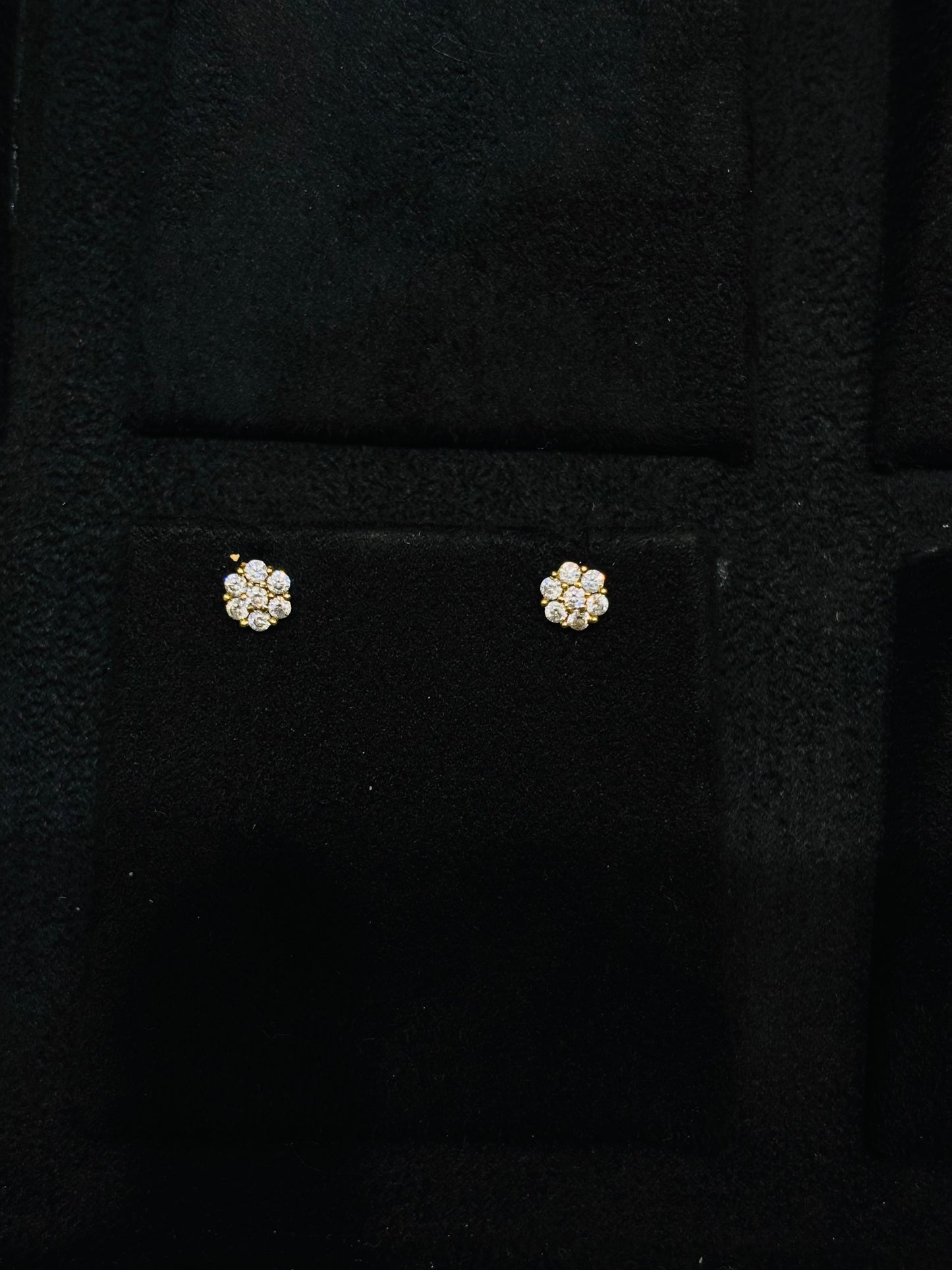 Premium gold plated daily wear ad screw back second studs product code E64