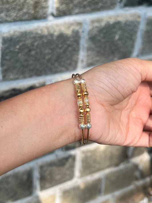 Premium gold plated 2layer two tone bracelet product code B68