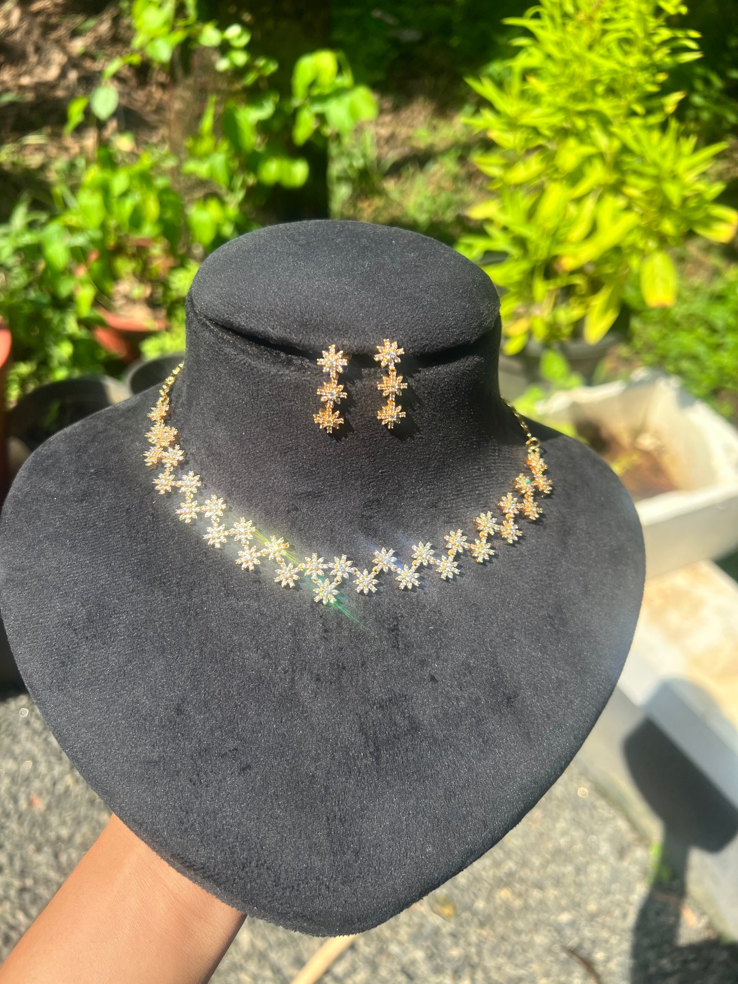 Premium quality ad bridal necklace set product code G101