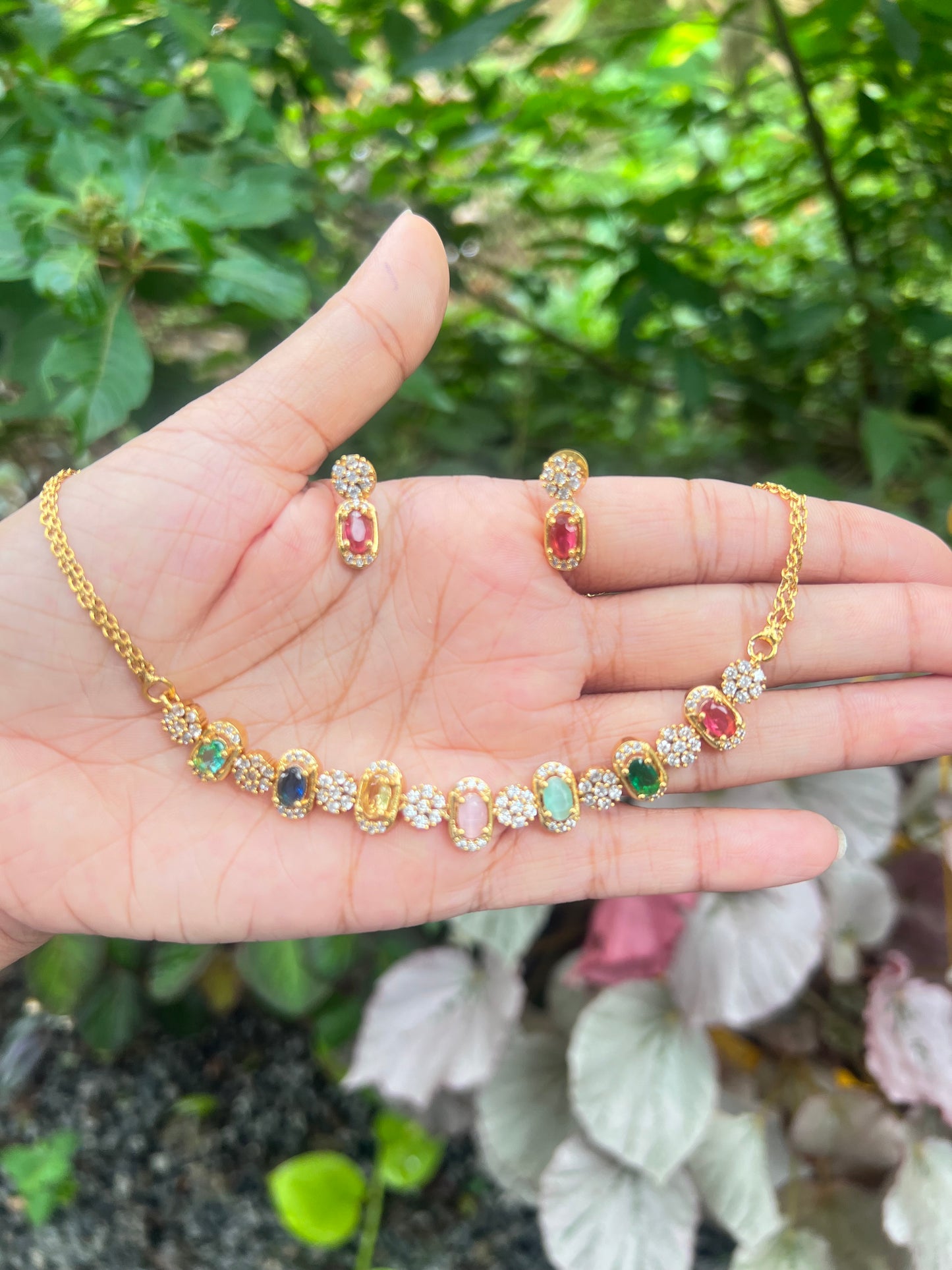 Premium ad antique gold kids friendly choker set product code T95