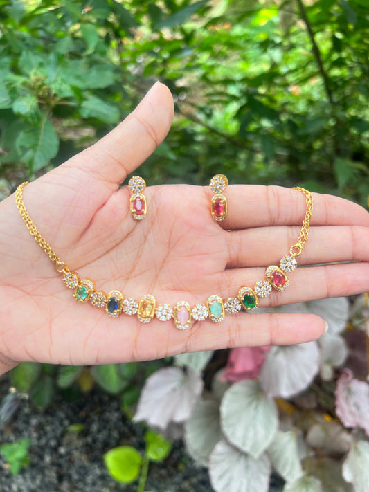 Premium ad antique gold kids friendly choker set product code T95