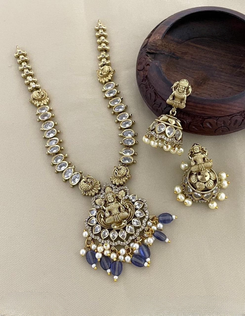 Premium jadau Kundan lakshmi necklace product code 601
