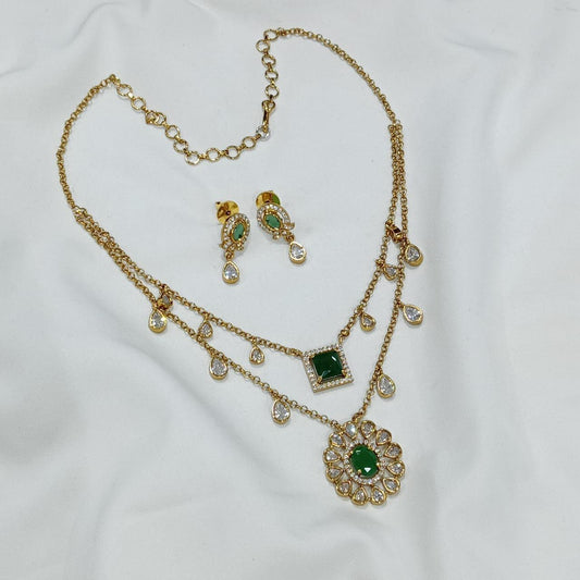 Premium ad 2 layer necklace product Code 1209