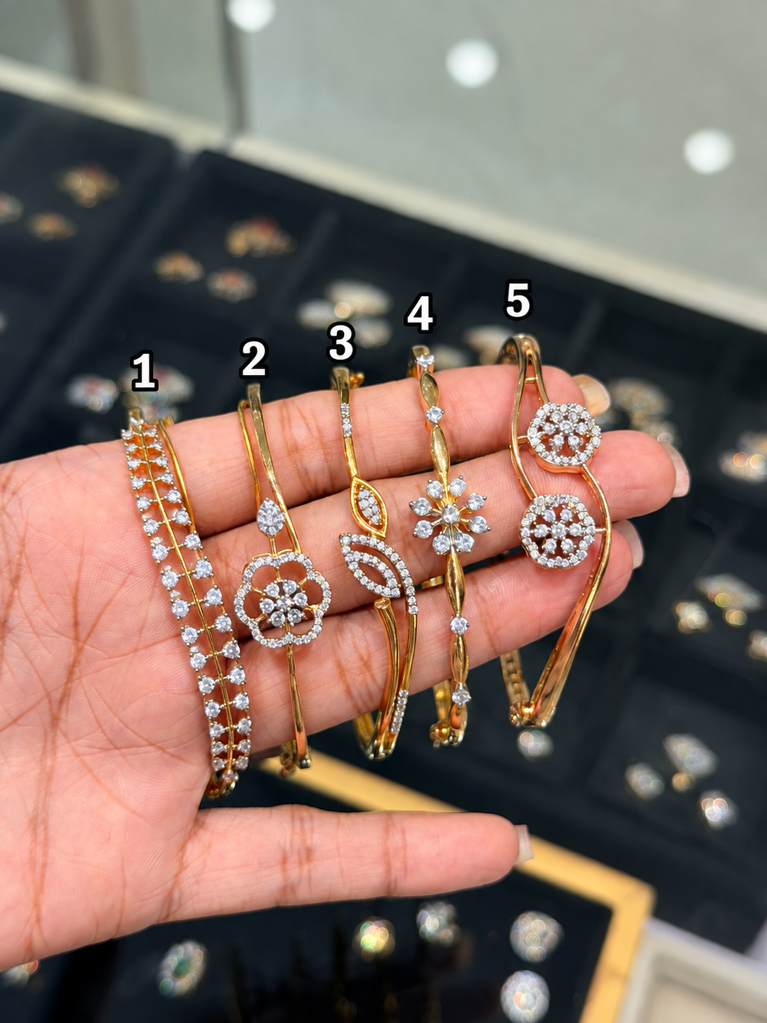 Premium diamond finish party wear openable bracelet product code B240