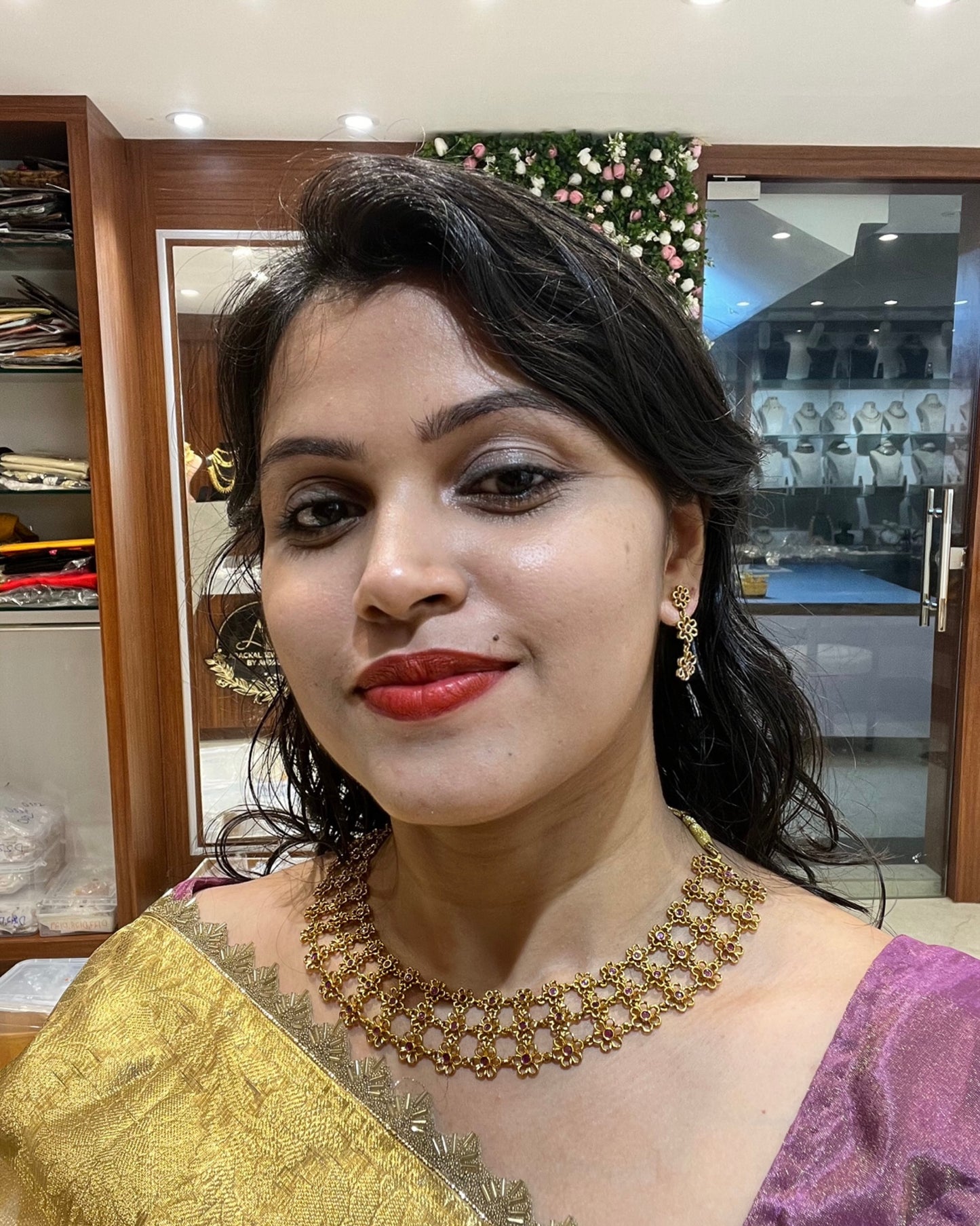 Premium quality gold replica bridal necklace set product code BD10 Prebooking 10 days