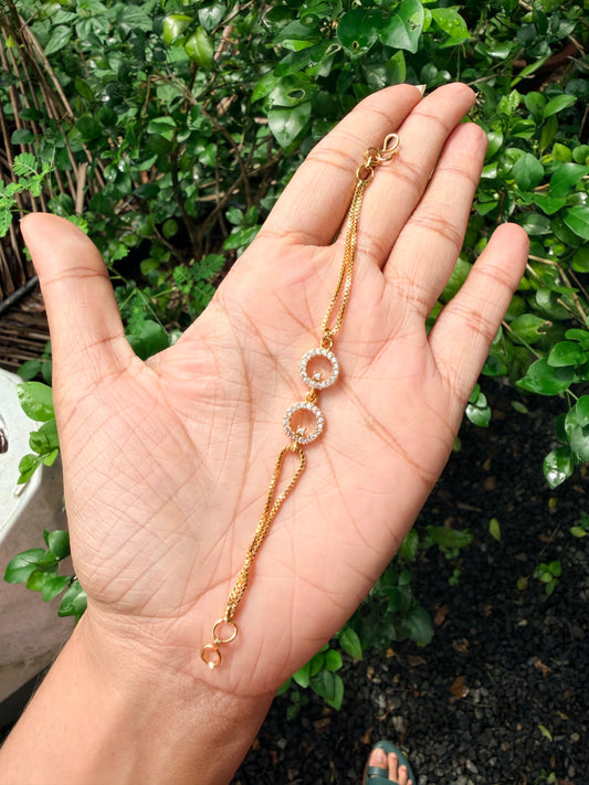 Premium gold plated daily wear adjustable bracelet product code B214