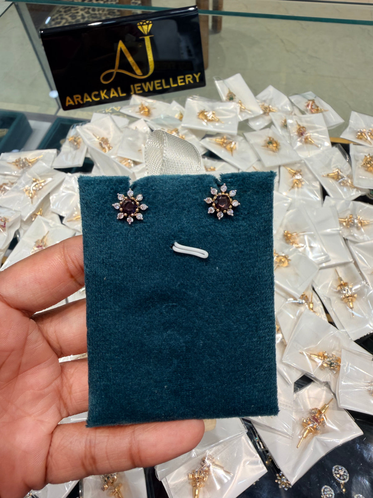 Premium diamond finish party wear stud product code E247