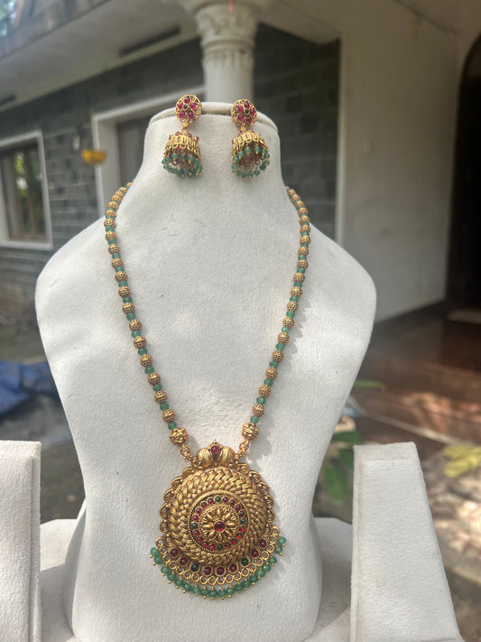 Premium green beads non idol haram product code N197