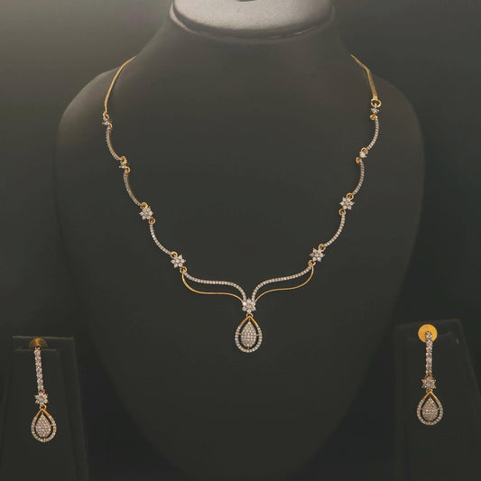 Premium daimond finish bridal necklace product code 21