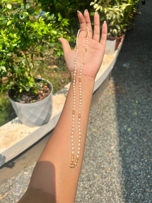 Premium gold plated pearl 8pidi chain