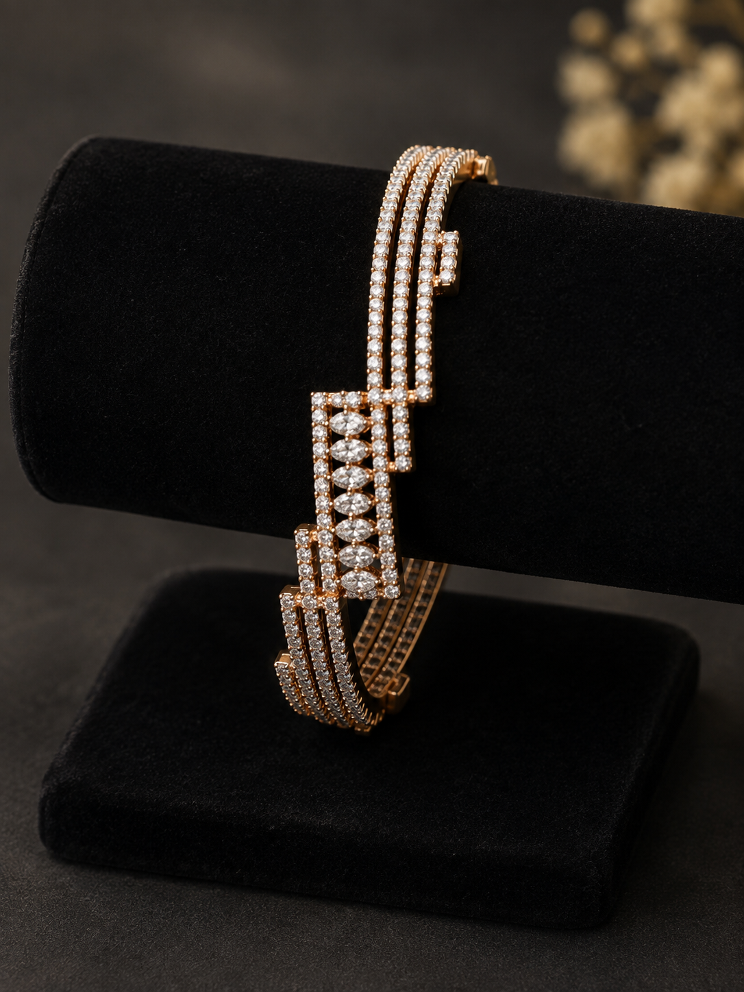Premium diamond finish bangle product code B207